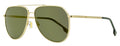 Boss Square Pilot Sunglasses B1447OS J5GWM Gold/Green 61mm