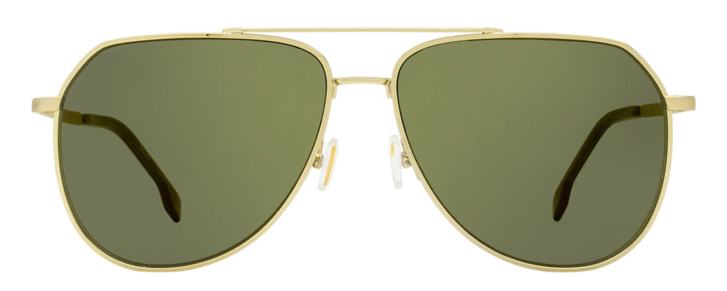 Boss Square Pilot Sunglasses B1447OS J5GWM Gold/Green 61mm