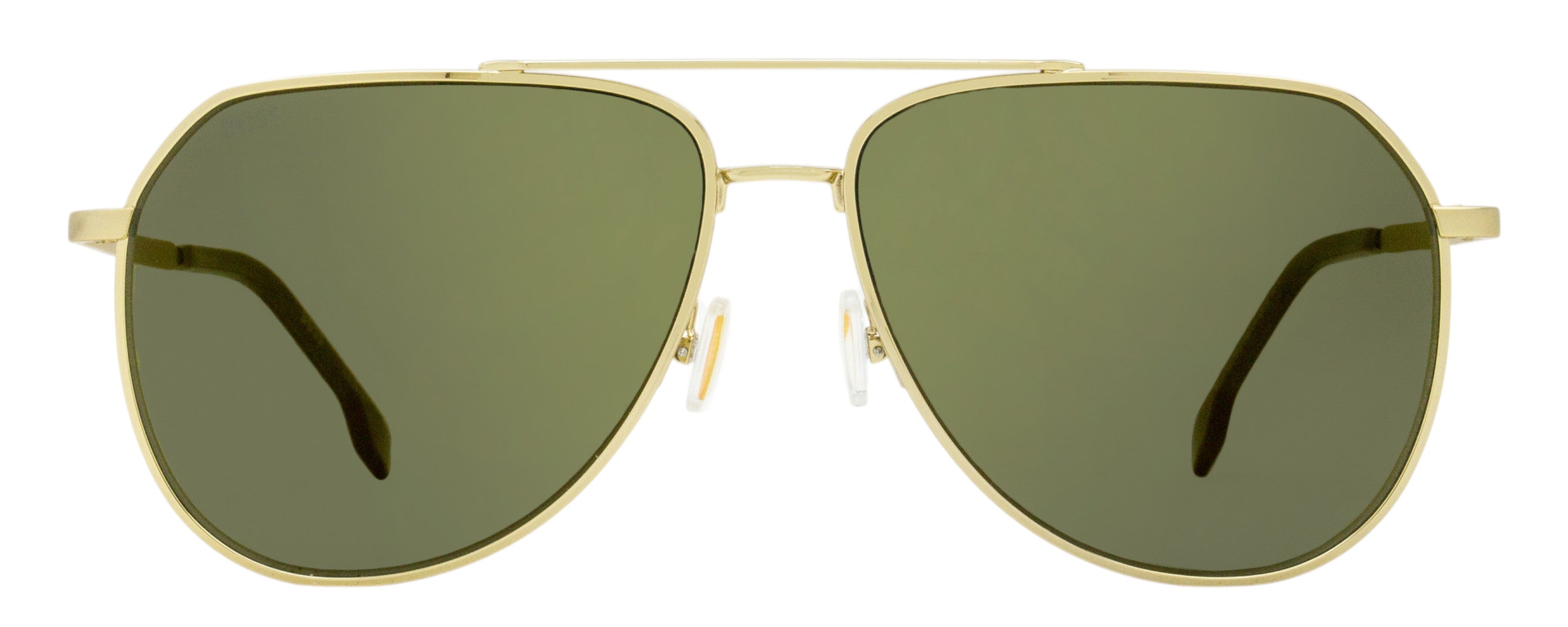 Boss Square Pilot Sunglasses B1447OS J5GWM Gold/Green 61mm