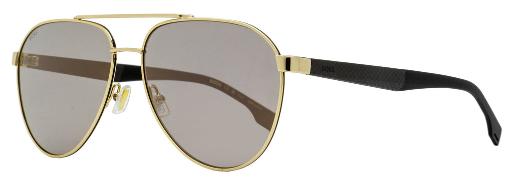 Boss Carbon Fiber Pilot Sunglasses B1485S RHLWM Gold/Black 60mm