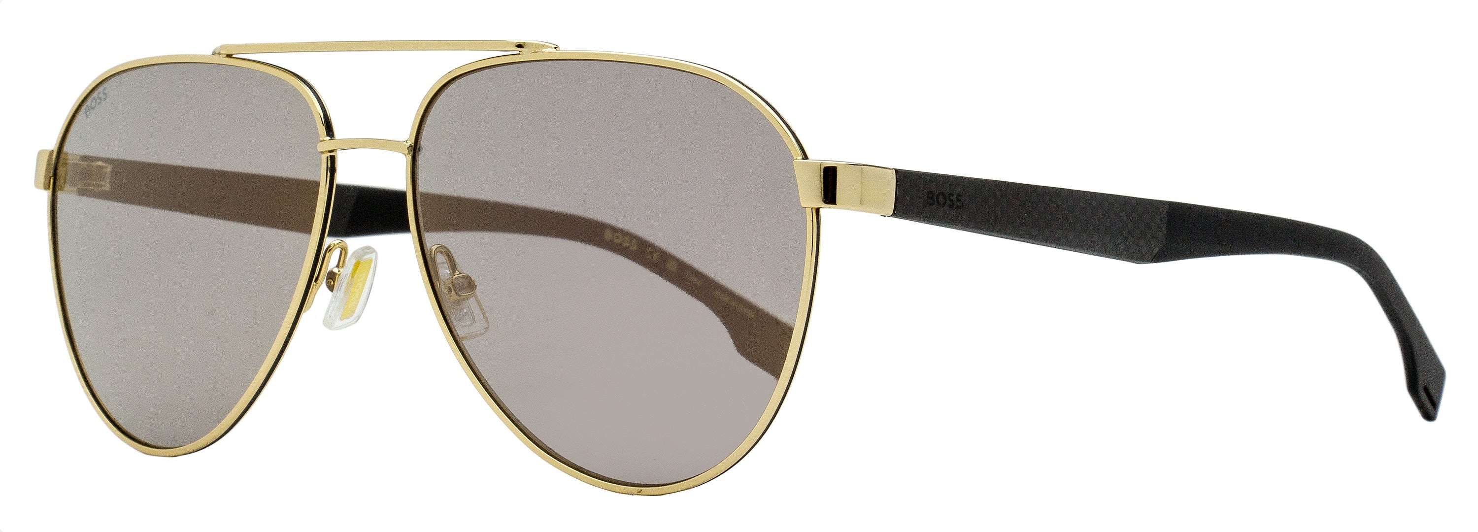 Boss Carbon Fiber Pilot Sunglasses B1485S RHLWM Gold/Black 60mm