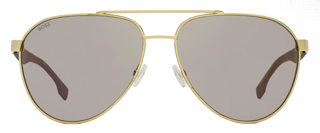 Boss Carbon Fiber Pilot Sunglasses B1485S RHLWM Gold/Black 60mm