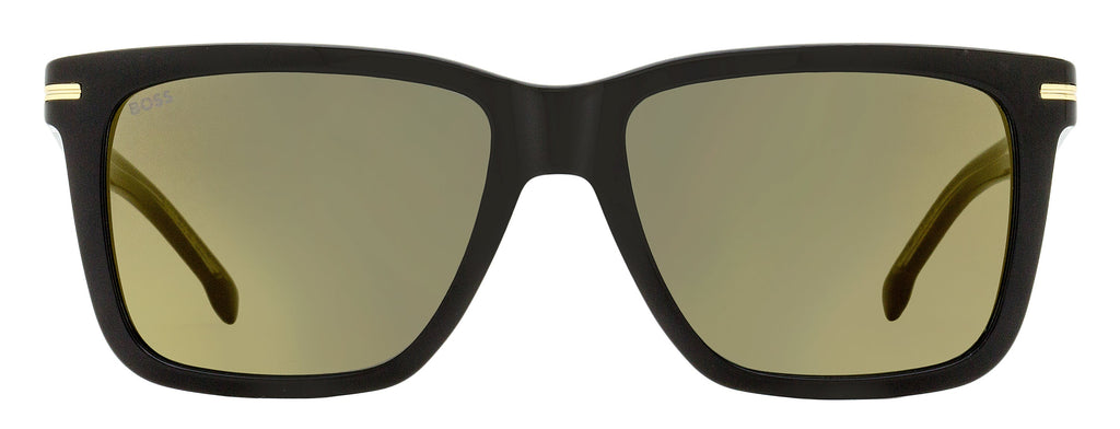 Boss Rectangular Sunglasses B1598/S 2M2JO Black/Gold 55mm