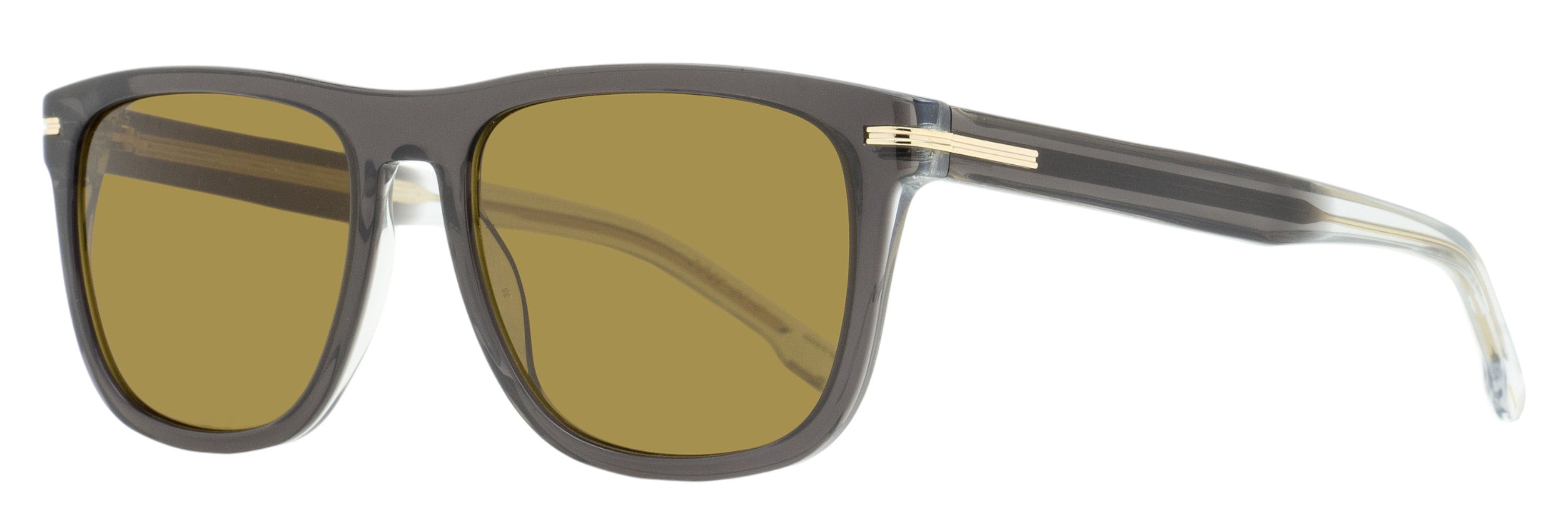 Boss Classic Rectangular Sunglasses B1626/S KB770 Transparent Gray 55mm