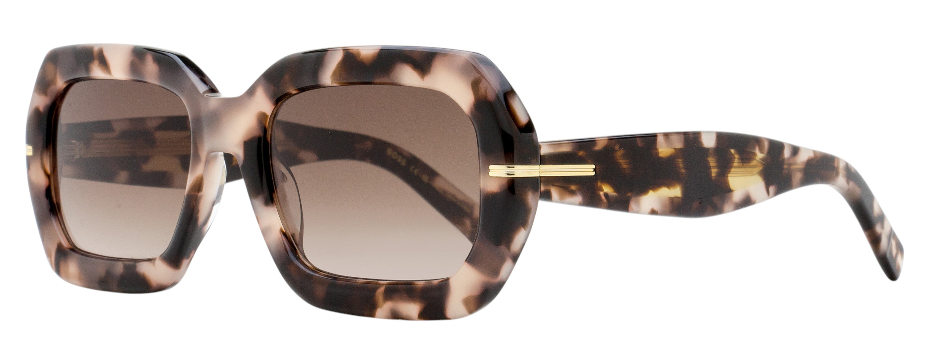 Boss Faceted Geometric Sunglasses B1732GS HT8HA Pink Havana 54mm