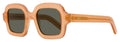 Retrosuperfuture Rounded Square Sunglasses Benz 1X2 Rusty Brown 51mm
