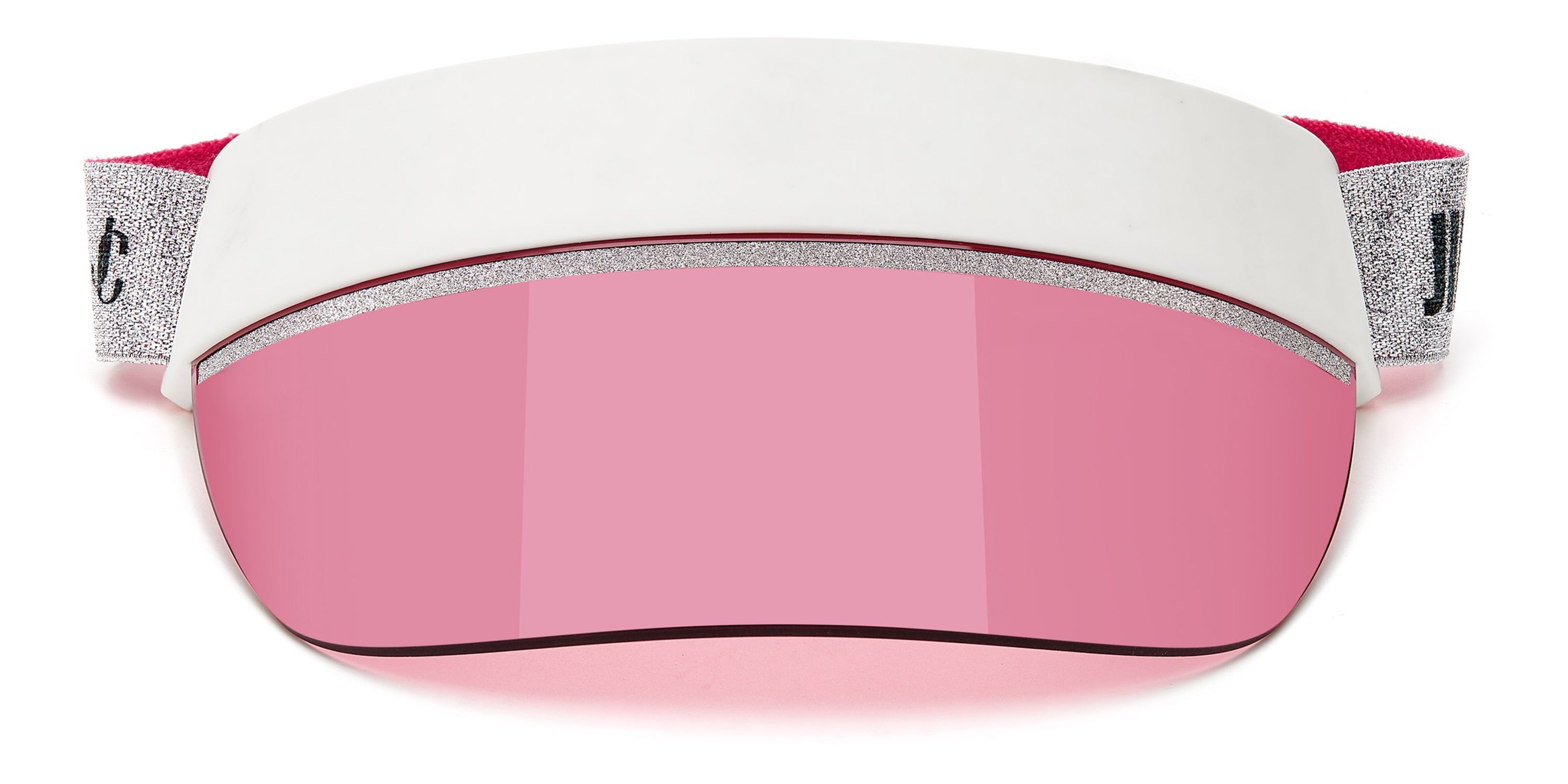 Jimmy Choo Calix Visor VK6 White/Silver/Rose