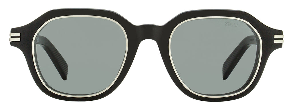 Zegna Square Rimmed Sunglasses EZ0250 01A Black 49mm
