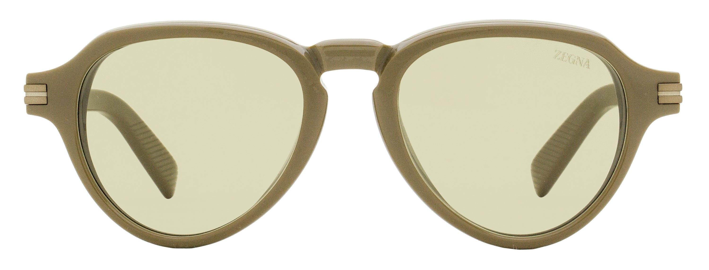 Zegna Acetate Pilot Sunglasses EZ0252 45E Light Brown 51mm