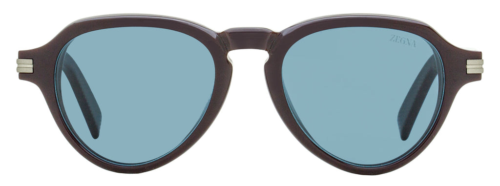 Zegna Acetate Pilot Sunglasses EZ0252 48V Violet Must 51mm