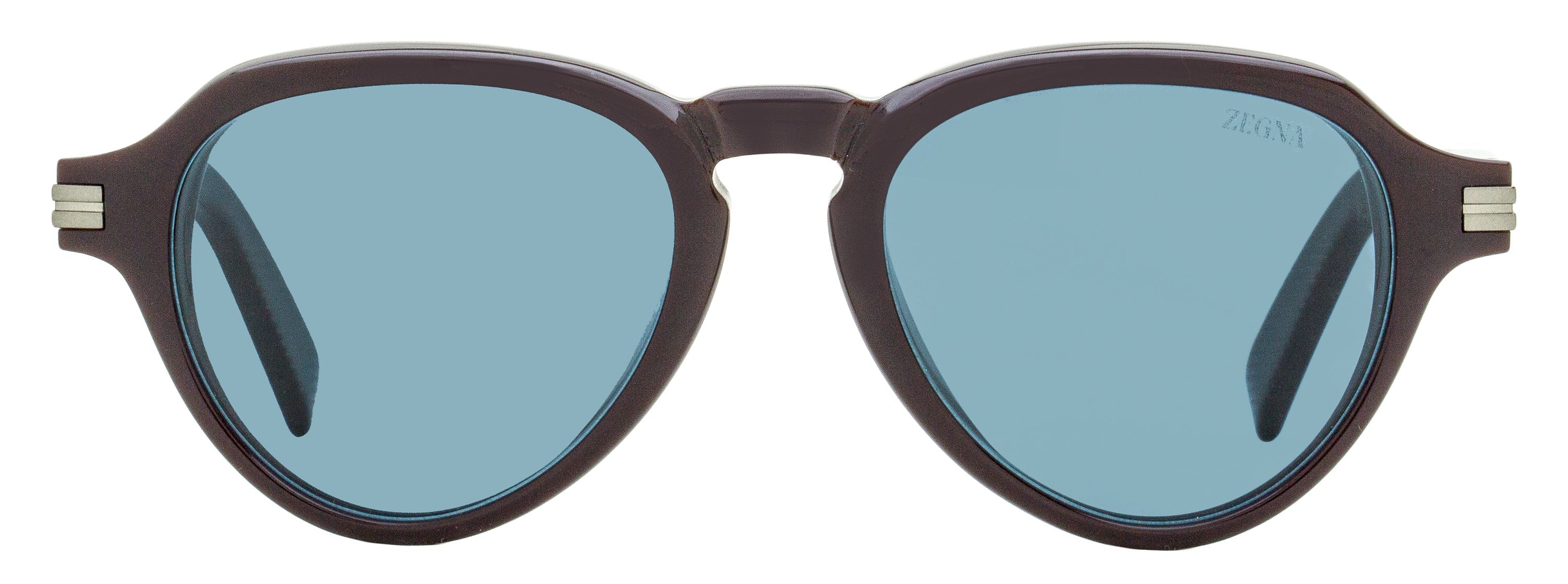 Zegna Acetate Pilot Sunglasses EZ0252 48V Violet Must 51mm