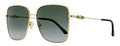 Jimmy Choo Pearl Square Sunglasses Hester 2M29O Gold/Black 59mm