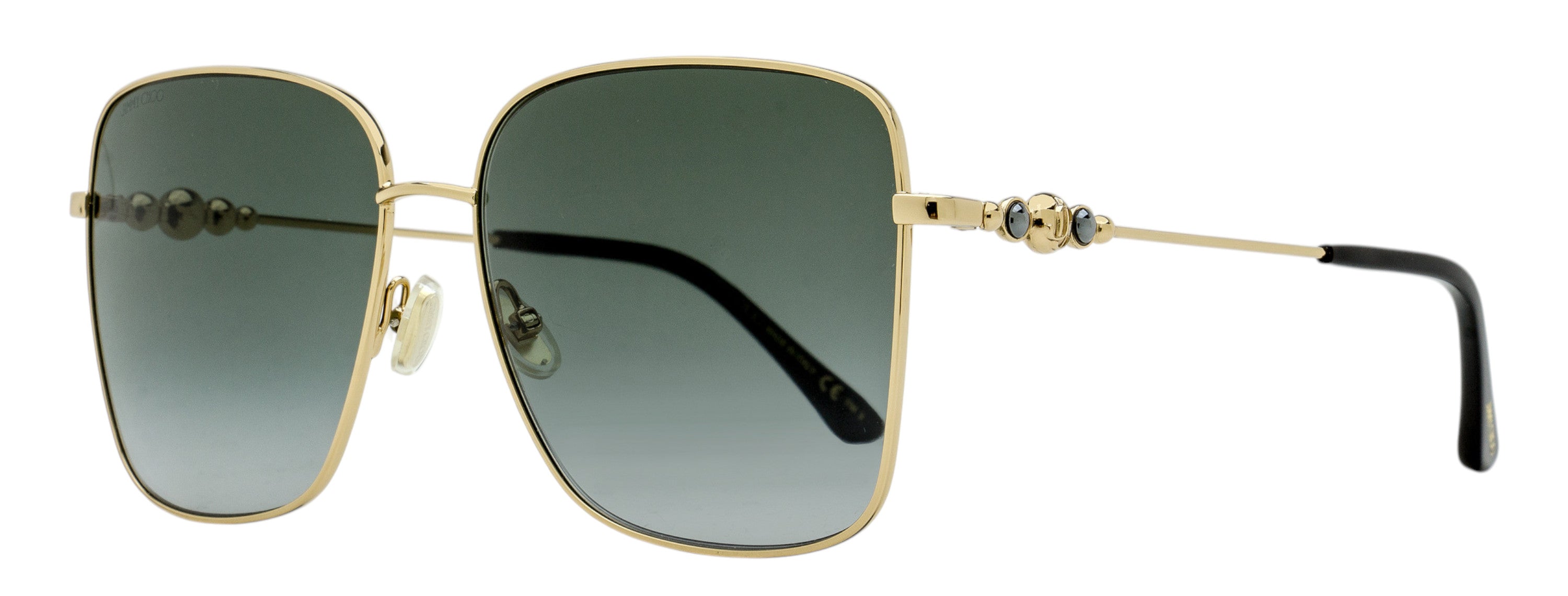 Jimmy Choo Pearl Square Sunglasses Hester 2M29O Gold/Black 59mm
