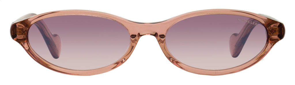 Moncler Elongated Oval Sunglasses ML0117 72Z Transparent Pink 58mm