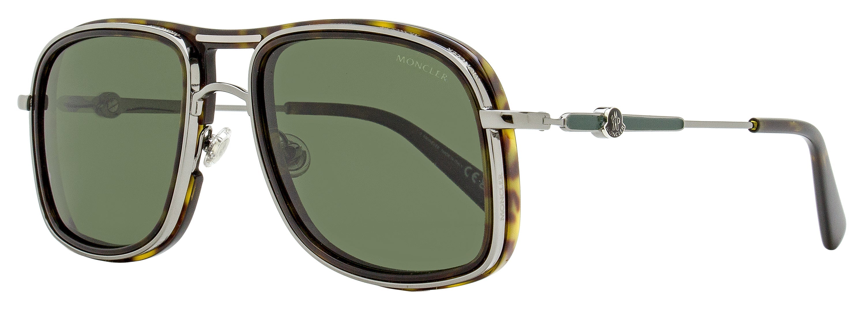 Moncler Kontour Polarized Sunglasses ML0223 52R Ruthenium/Havana 56mm