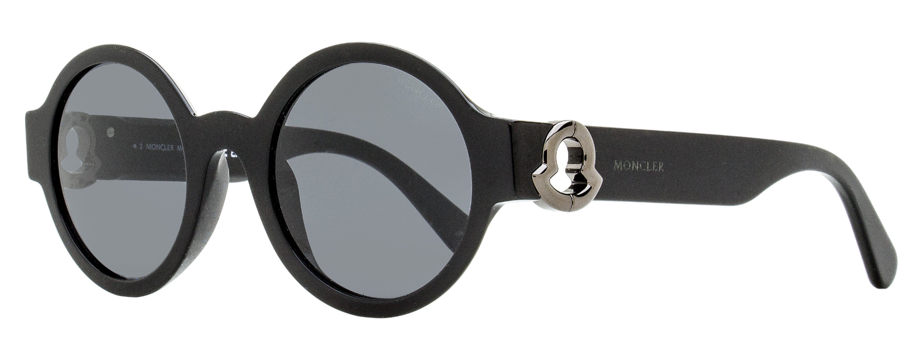 Moncler Atriom Round Sunglasses ML0243 01A Black 51mm