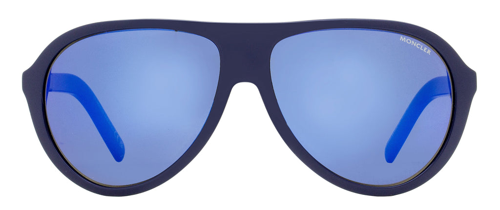 Moncler Roque Pilot Sunglasses ML0289 90X Blue 62mm