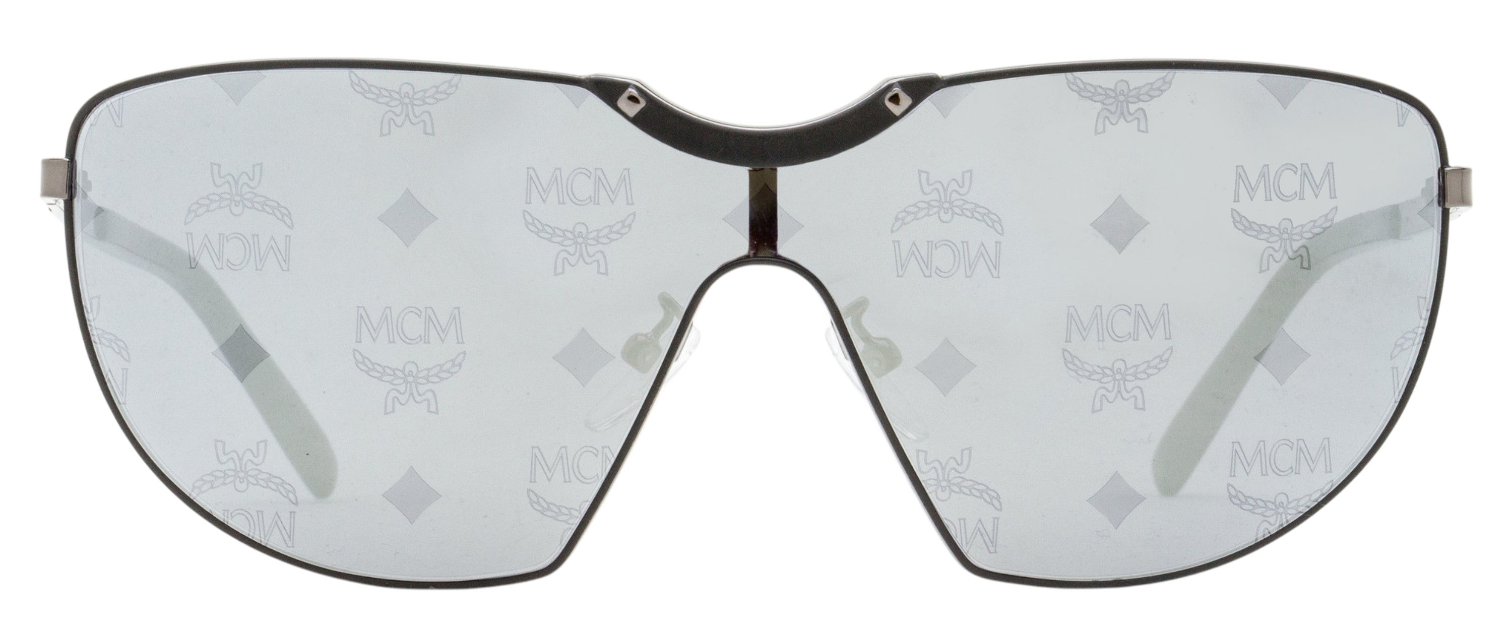 MCM Monogram Shield Sunglasses MW0026-H 02C Black/Ruthenium 0mm