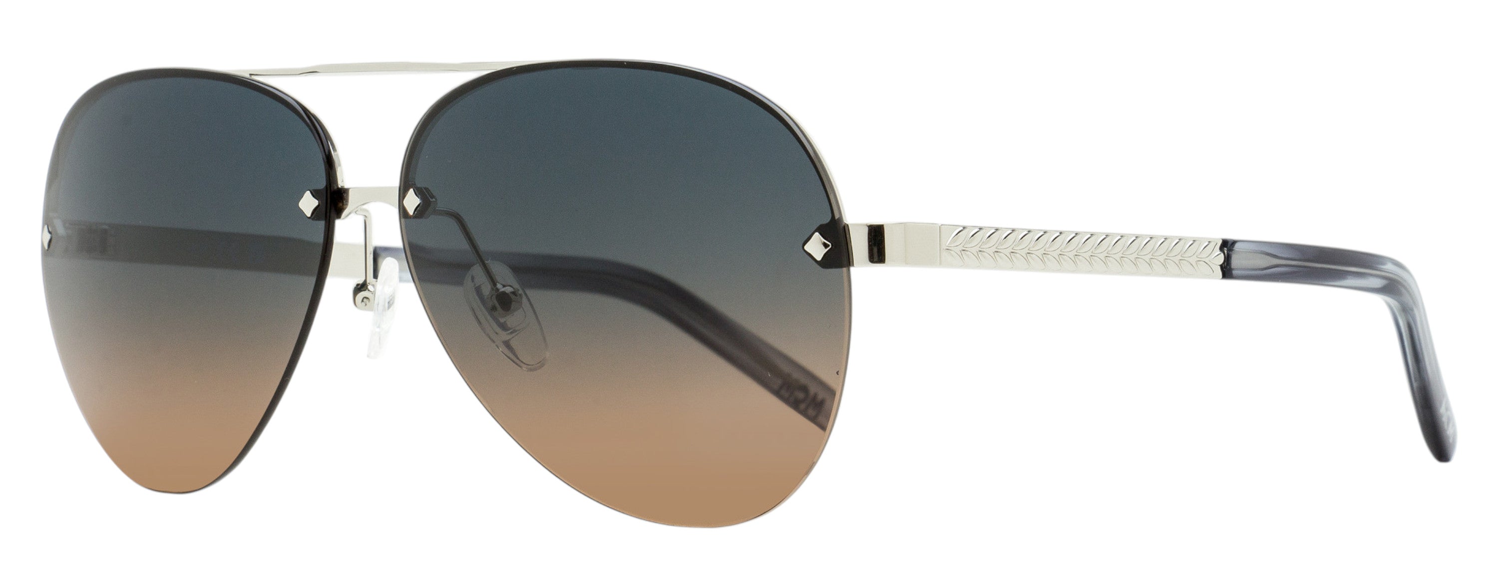 MCM Rimless Pilot Sunglasses MW0027-H 15W Ruthenium/Gray 63mm