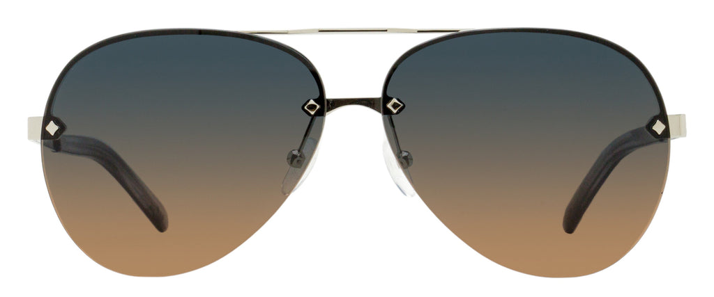 MCM Rimless Pilot Sunglasses MW0027-H 15W Ruthenium/Gray 63mm