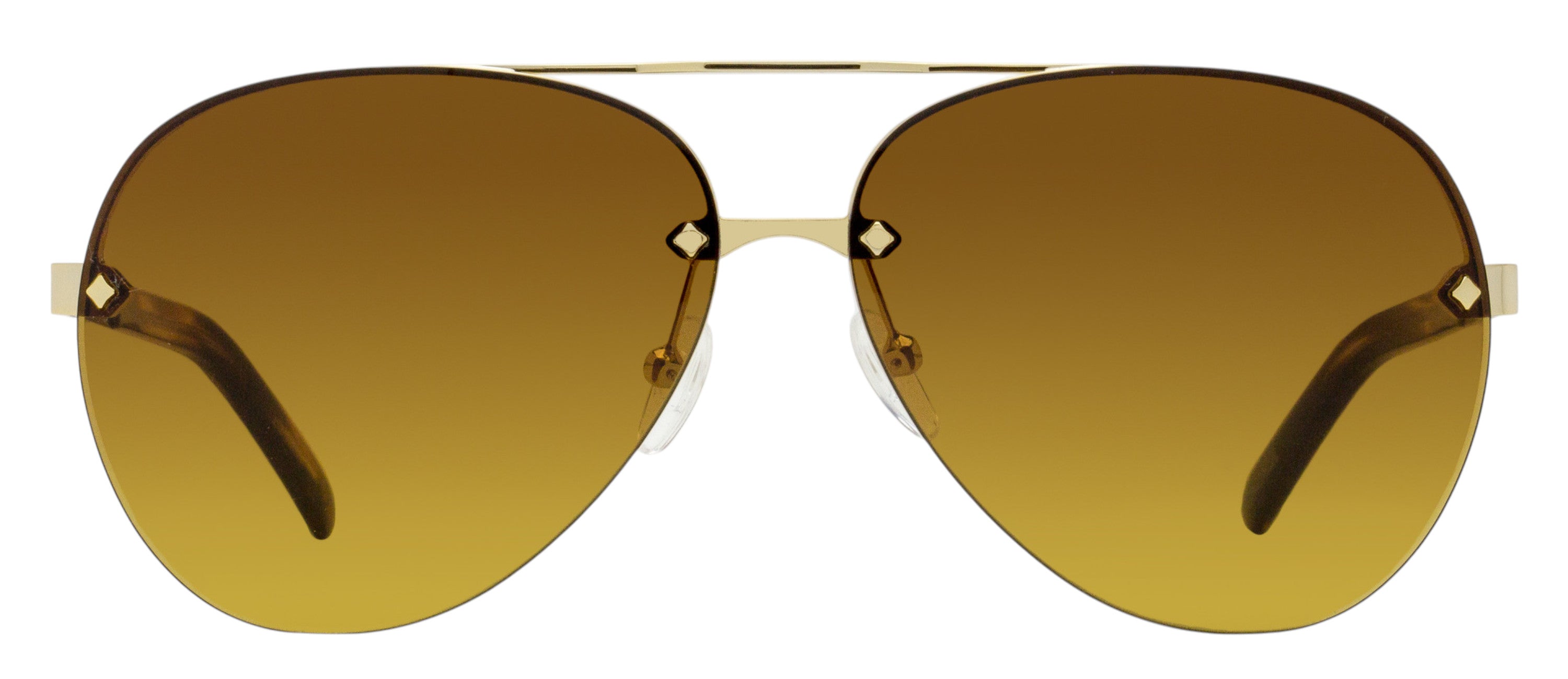 MCM Rimless Pilot Sunglasses MW0027-H 32F Gold/Brown Melange 63mm