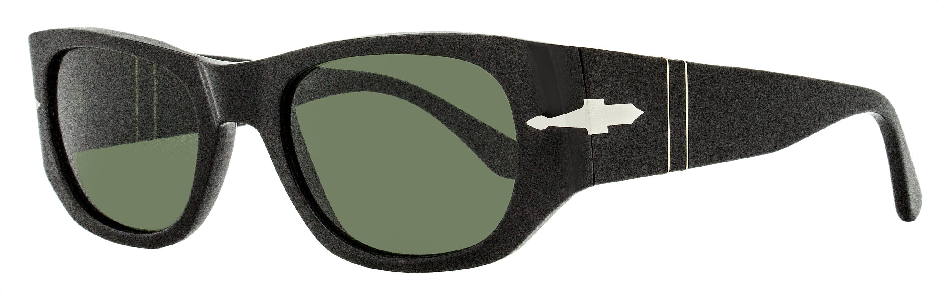 Persol Rectangular Sunglasses PO3307S 95/31 Black 55mm