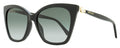 Jimmy Choo Cat Eye Sunglasses Rua /G 8079O Black 56mm