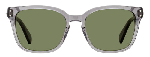 Ferragamo Square Keyhole Sunglasses SF1040SCP 020 Transparent Gray 55mm
