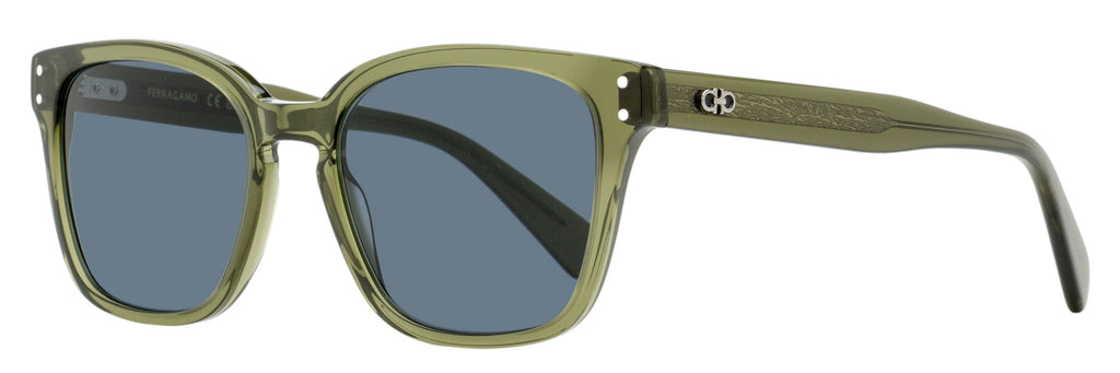 Ferragamo Square Keyhole Sunglasses SF1040SCP 320 Transparent Khaki 55mm