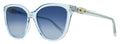 Ferragamo Soft Cat-Eye Sunglasses SF1056S 456 Transparent Blue 57mm