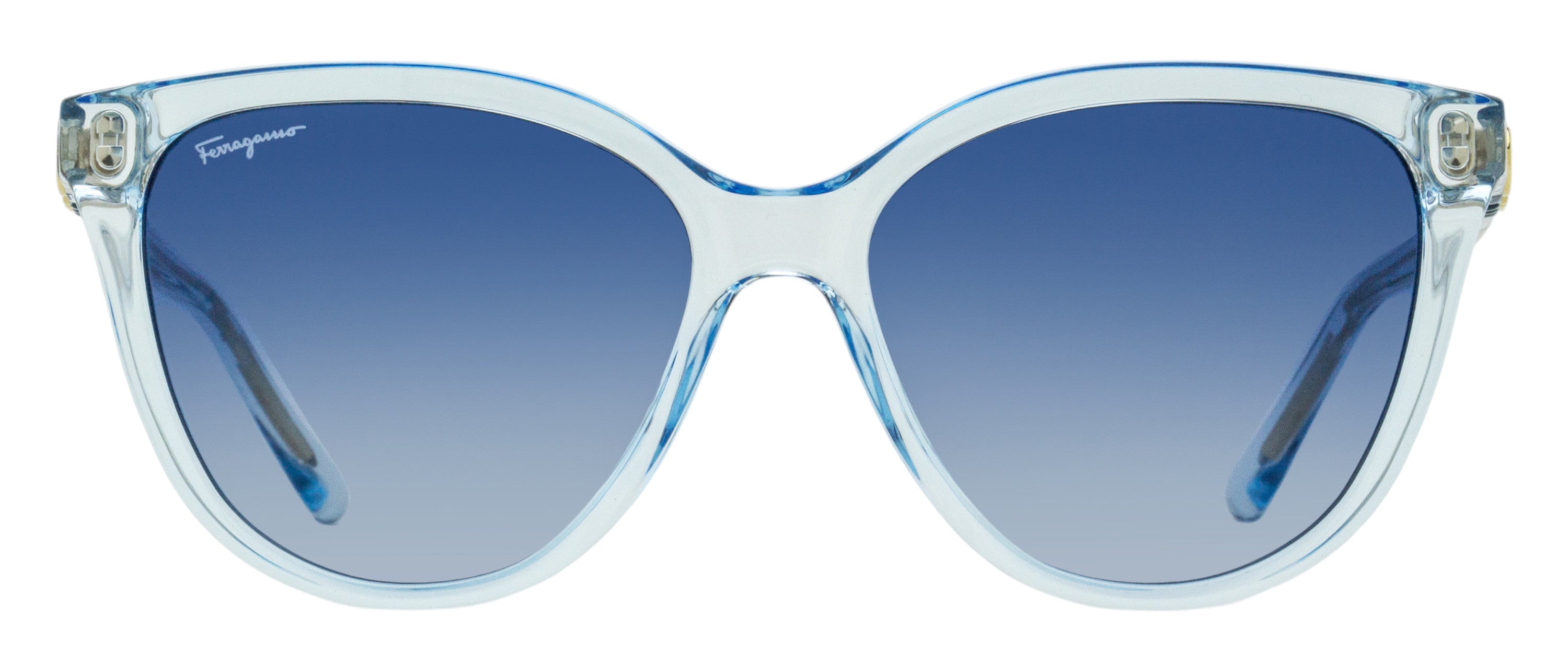 Ferragamo Soft Cat-Eye Sunglasses SF1056S 456 Transparent Blue 57mm