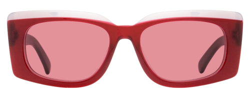 Ferragamo Oversized Rectangular Sunglasses SF1079SLB 614 Burgundy 56mm