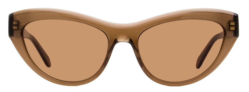 Ferragamo Cat Eye Sunglasses SF1103S 232 Transparent Brown 55mm