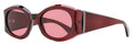 Ferragamo Sculpted Oval Sunglasses SF2008S 612 Transparent Burgundy 55mm