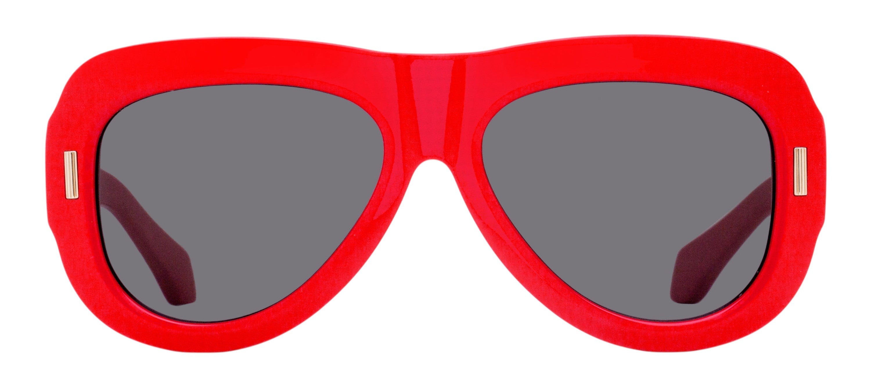 Ferragamo Thick-Rimmed Pilot Sunglasses SF2029SE 600 Red 57mm