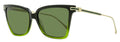 Ferragamo Gancini Butterfly Sunglasses SF2036S 316 Green Ombre 56mm