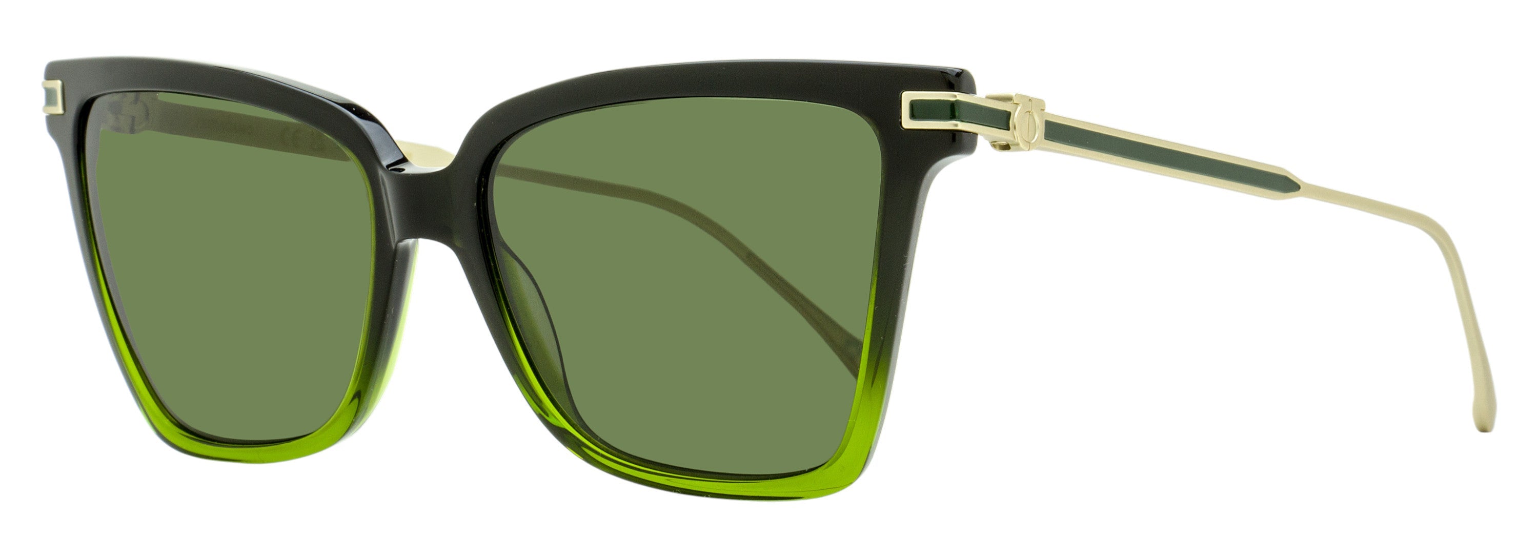 Ferragamo Gancini Butterfly Sunglasses SF2036S 316 Green Ombre 56mm
