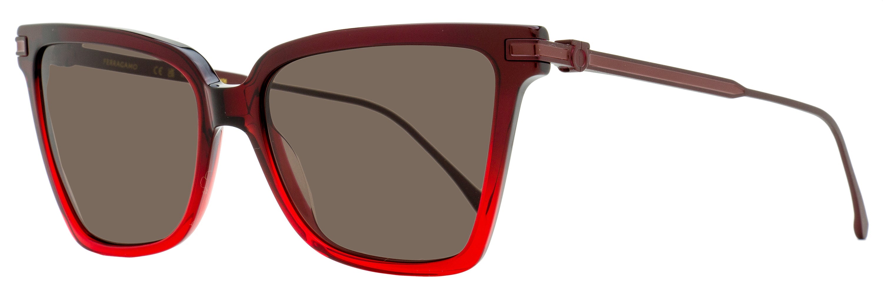 Ferragamo Gancini Butterfly Sunglasses SF2036S 615 Red Ombre 56mm