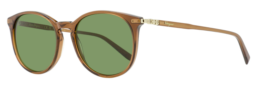 Ferragamo Keyhole Pantos Sunglasses SF911SCP 210 Transparent Brown 53mm
