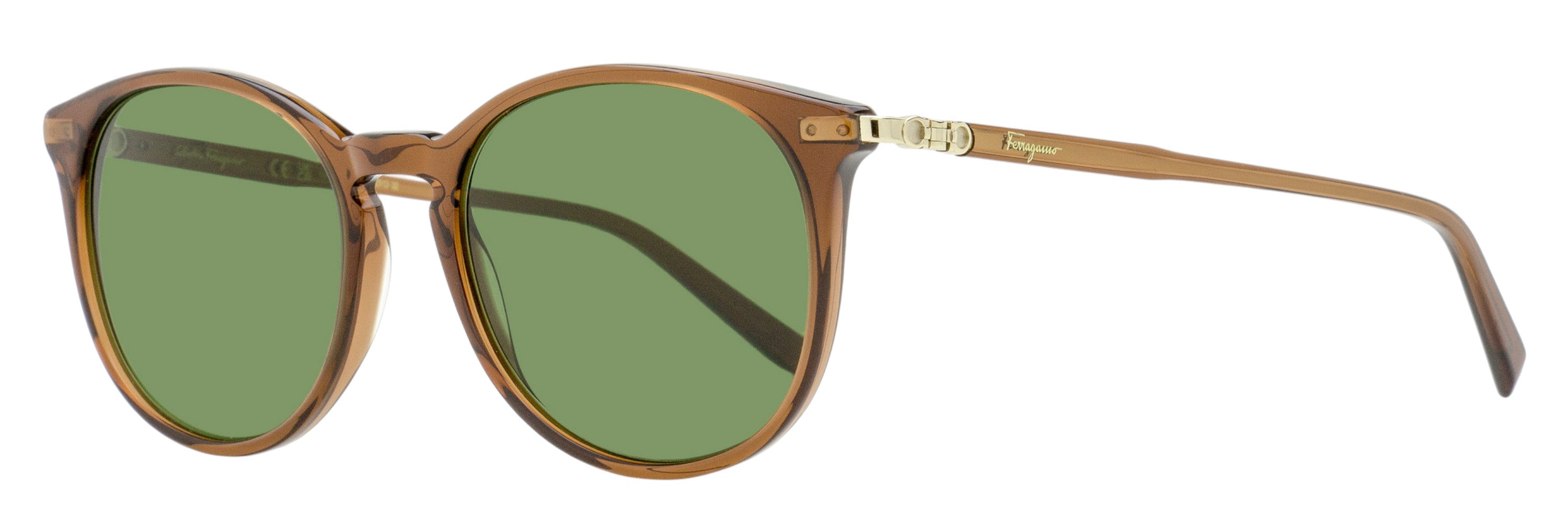 Ferragamo Keyhole Pantos Sunglasses SF911SCP 210 Transparent Brown 53mm