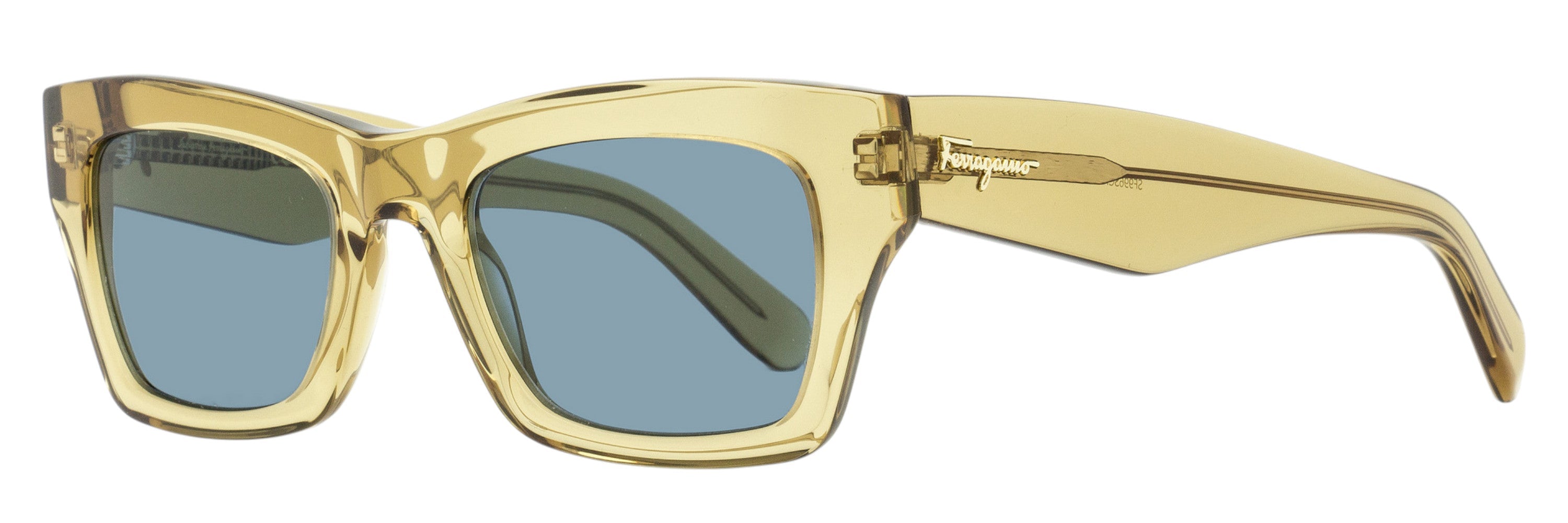 Ferragamo Bold Rectangular Sunglasses SF996SCP 690 Champagne 51mm