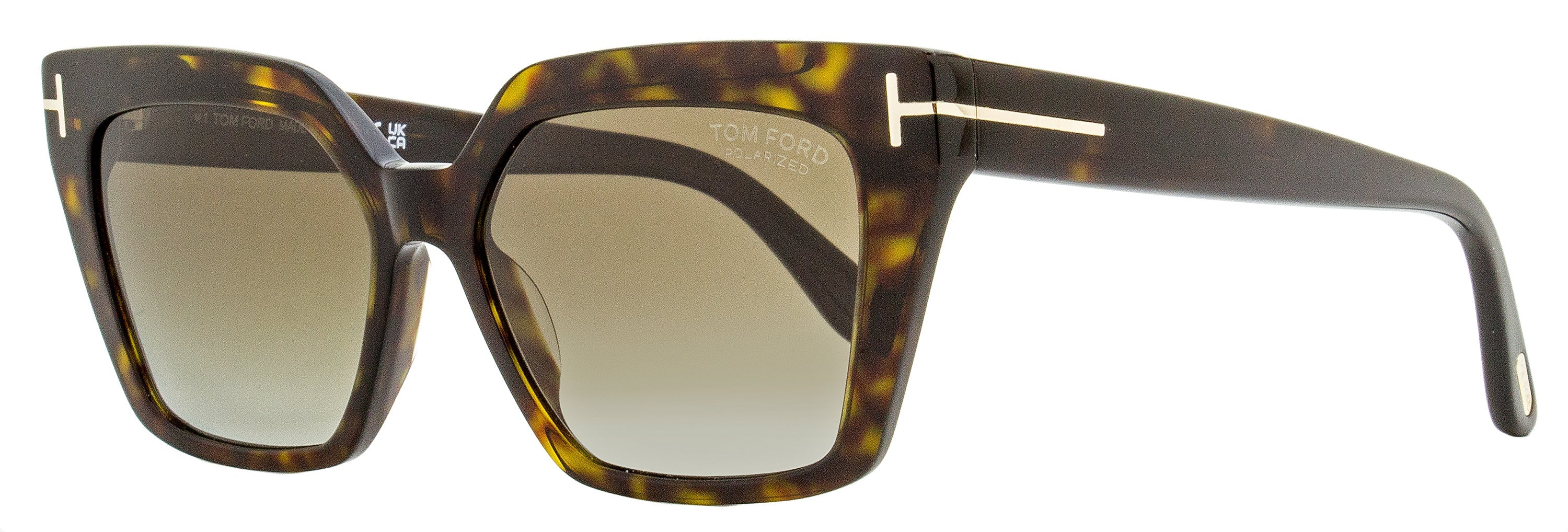 Tom Ford TF1030 Winona Polarized Sunglasses 52H Dark Havana 53mm FT1030
