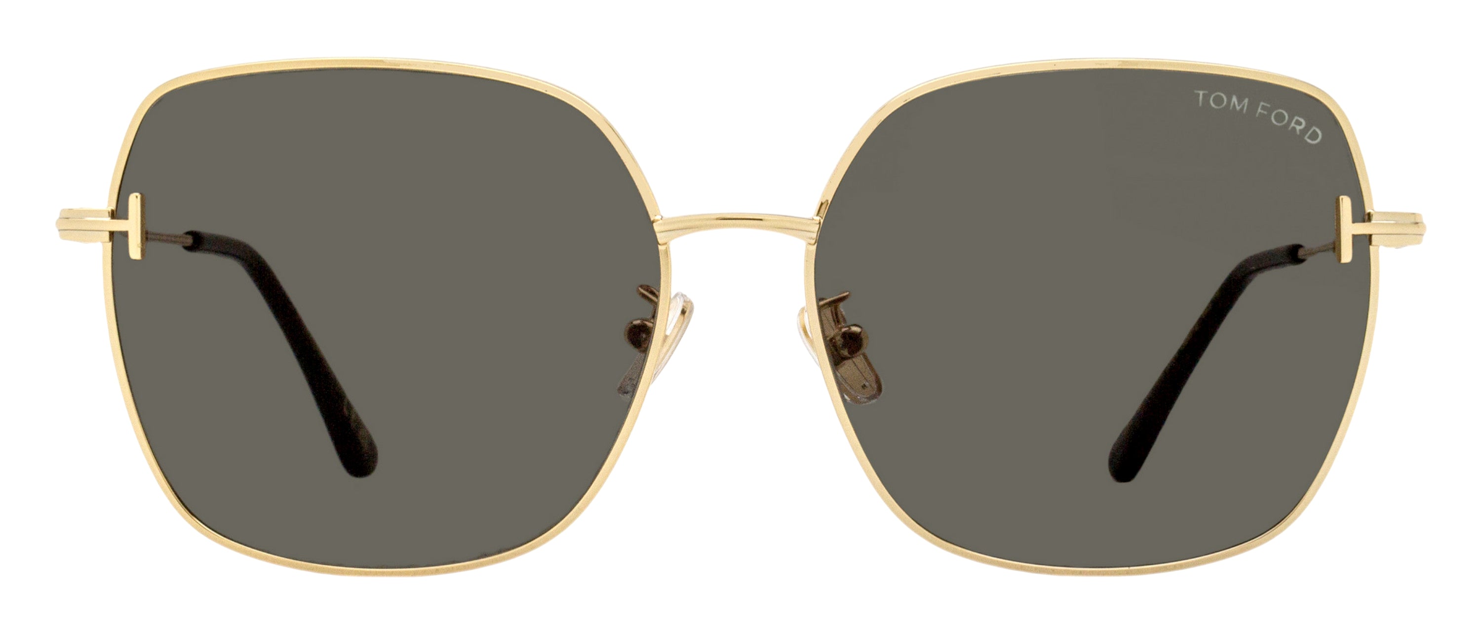 Tom Ford Square Alt Fit Sunglasses TF1250-K 28A Gold 59mm FT1250