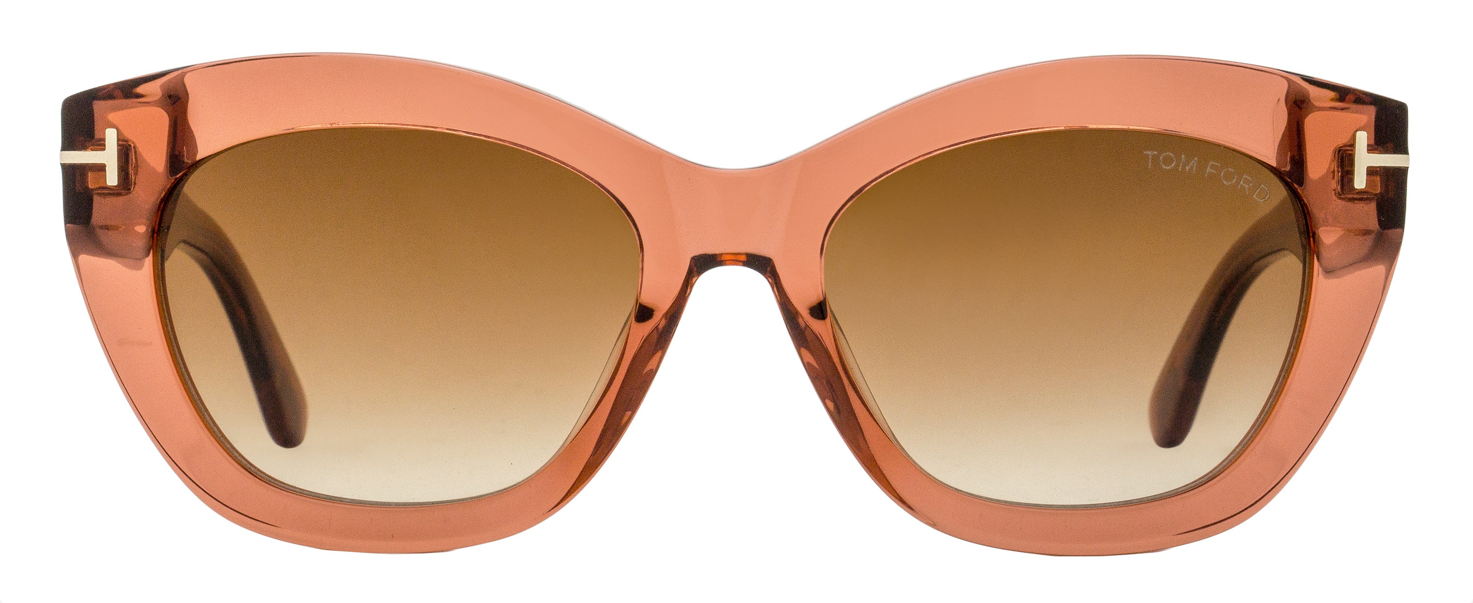 Tom Ford Linda-02 Butterfly Sunglasses TF1285 42F Transparent Coral 53mm FT1285