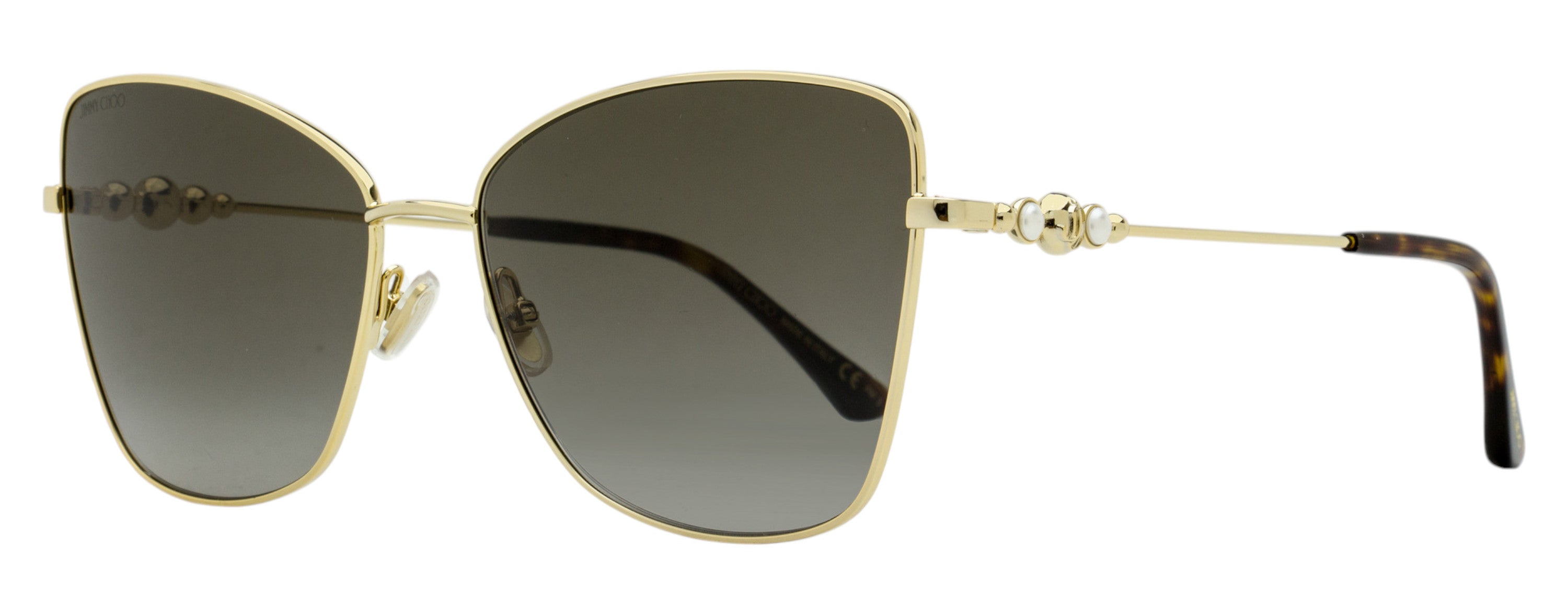 Jimmy Choo Pearl Butterfly Sunglasses Teso 000HA Gold 59mm