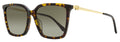 Jimmy Choo Square Sunglasses Totta /G 086HA Havana/Gold 56mm